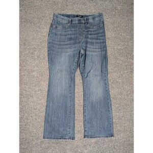 Judy Blue Flare Jeans Womens Plus Size 18W Pull On Distressed Denim